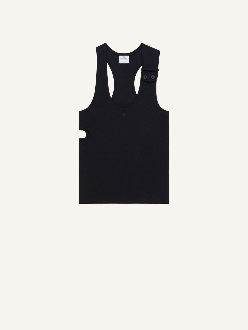 courrèges DÉBARDEUR EN JERSEY À CÔTES FINES