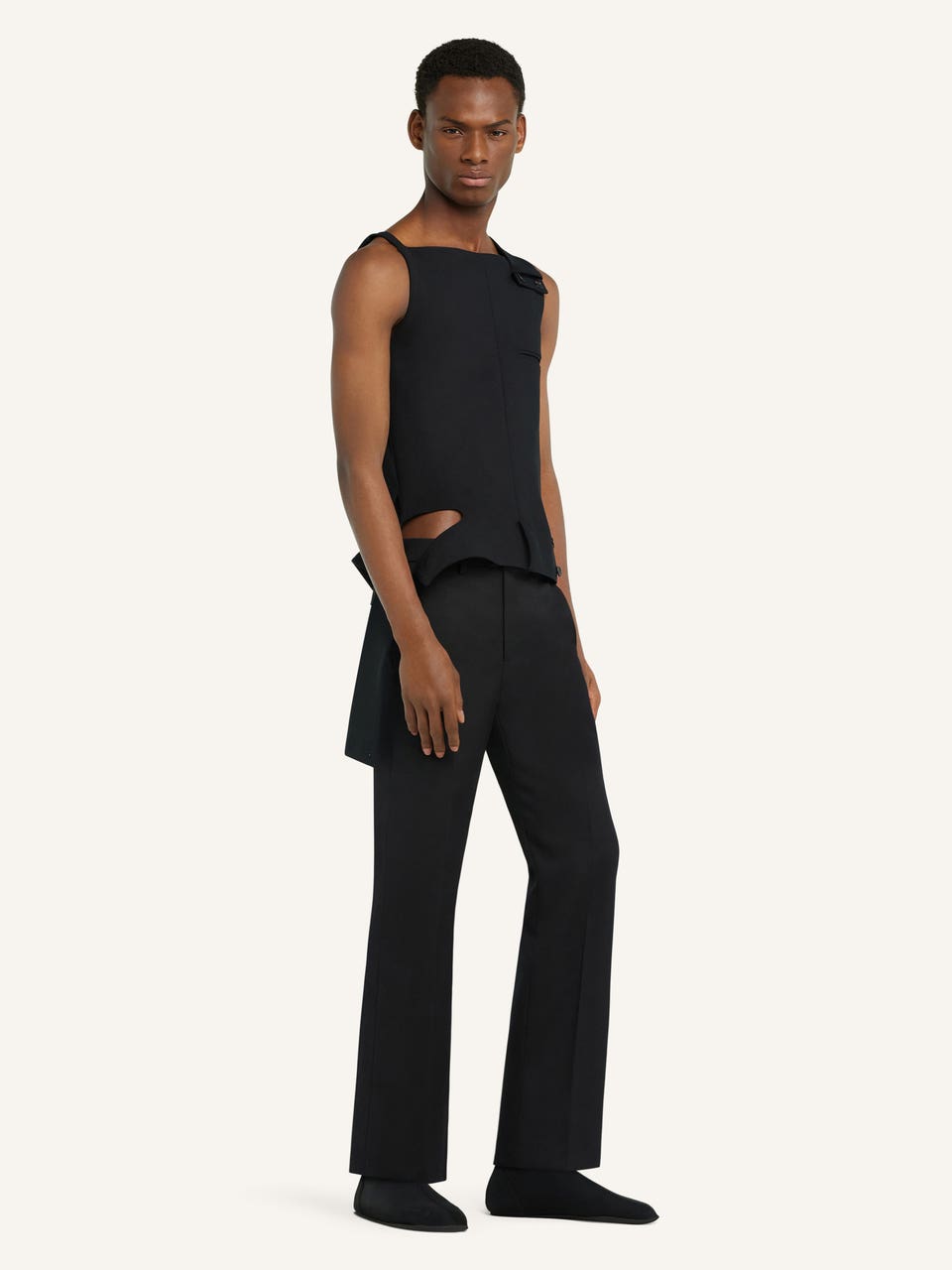 Courrèges DÉBARDEUR TAILLEUR EN LAINE MELANGÉE