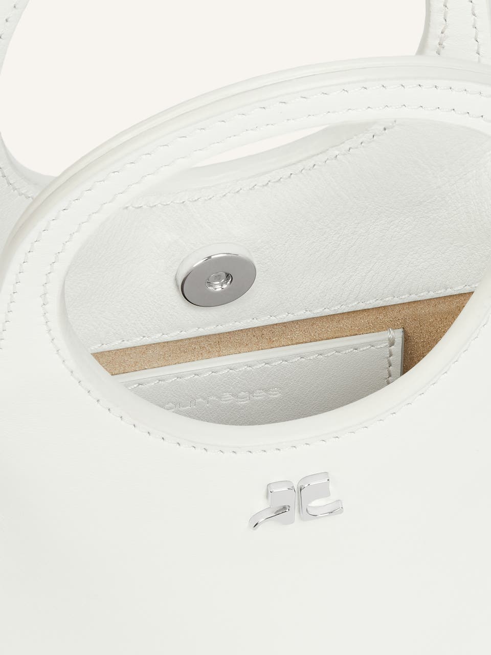 Courrèges HOLY BAG SLIM EN CUIR LISSE