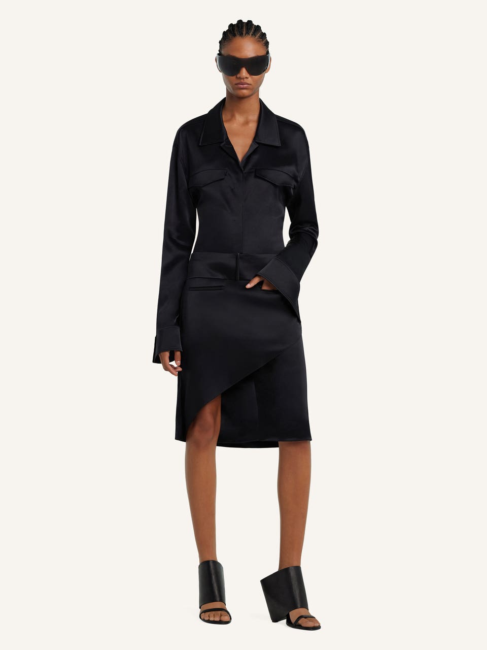 Courrèges JUPE INFINI EN SATIN