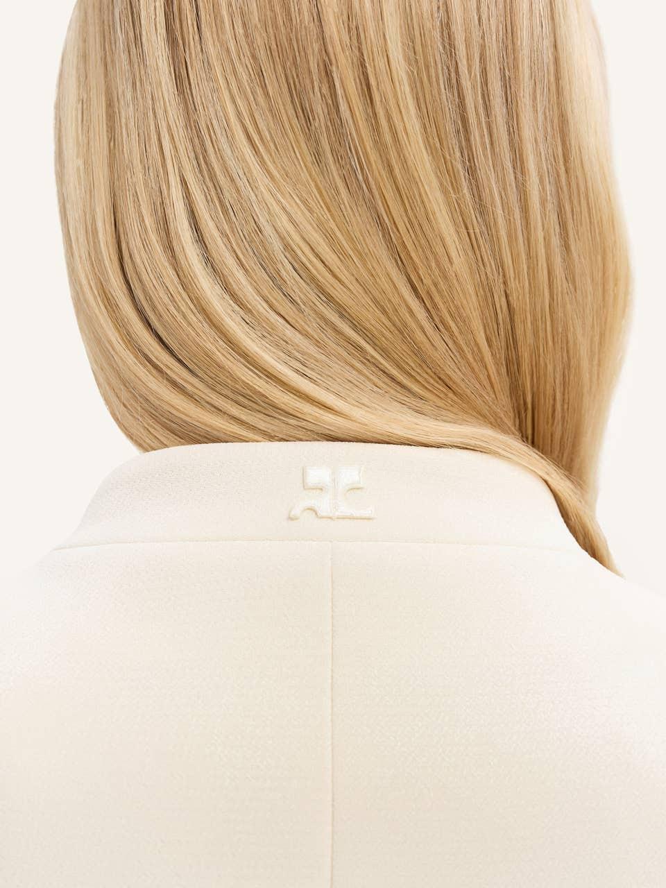 Courrèges MANTEAU HÉRITAGE COL OFFICIER EN CRÊPE