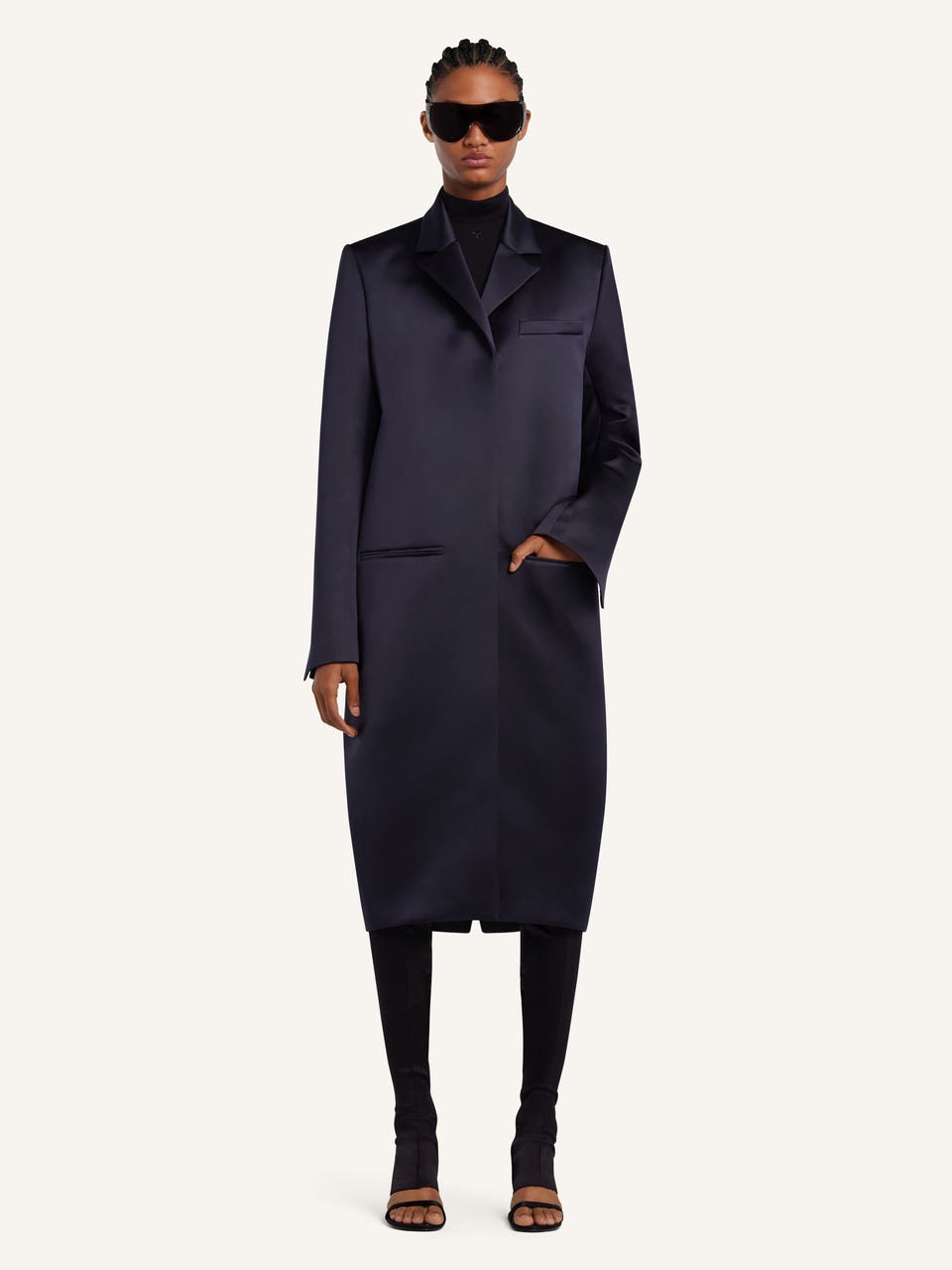 Courrèges MANTEAU HÉRITAGE EN SATIN