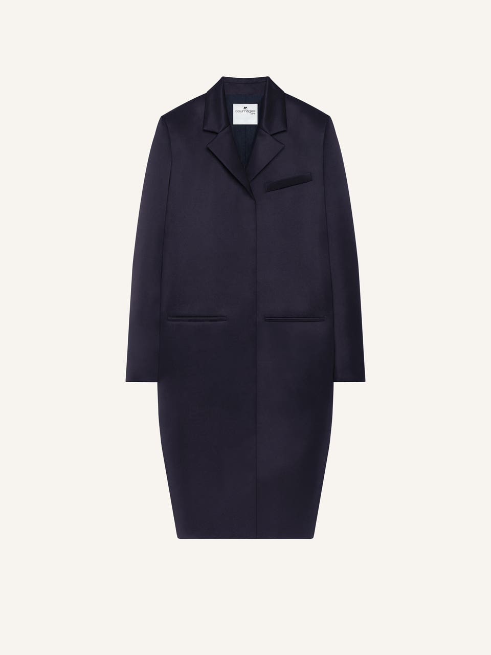 courrèges MANTEAU HÉRITAGE EN SATIN