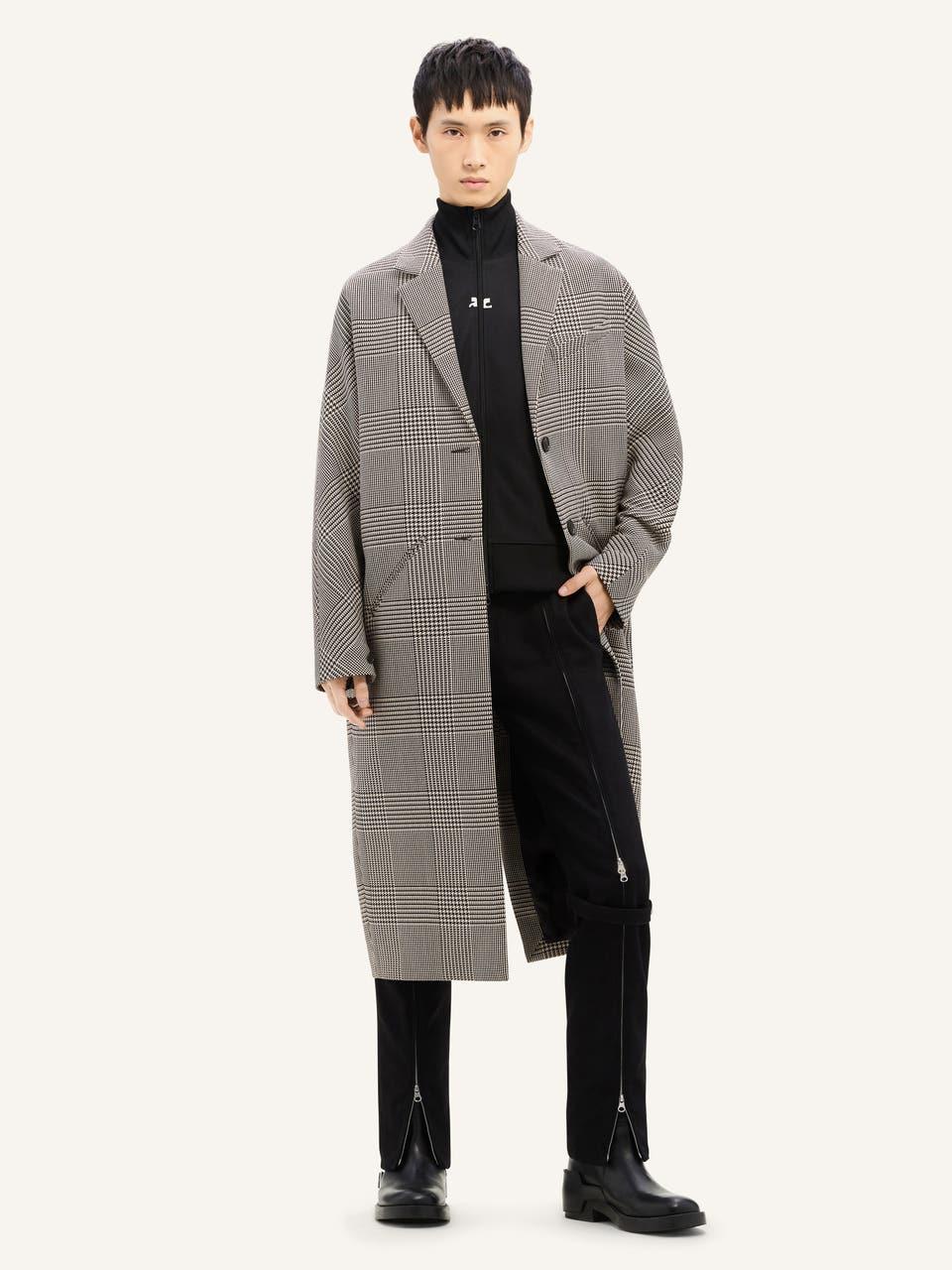 Courrèges MANTEAU LONG COCON PRINCE DE GALLES