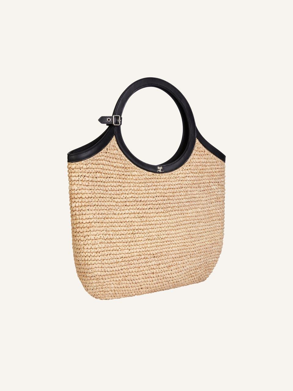 Courrèges MEDIUM HOLY BAG EN RAPHIA
