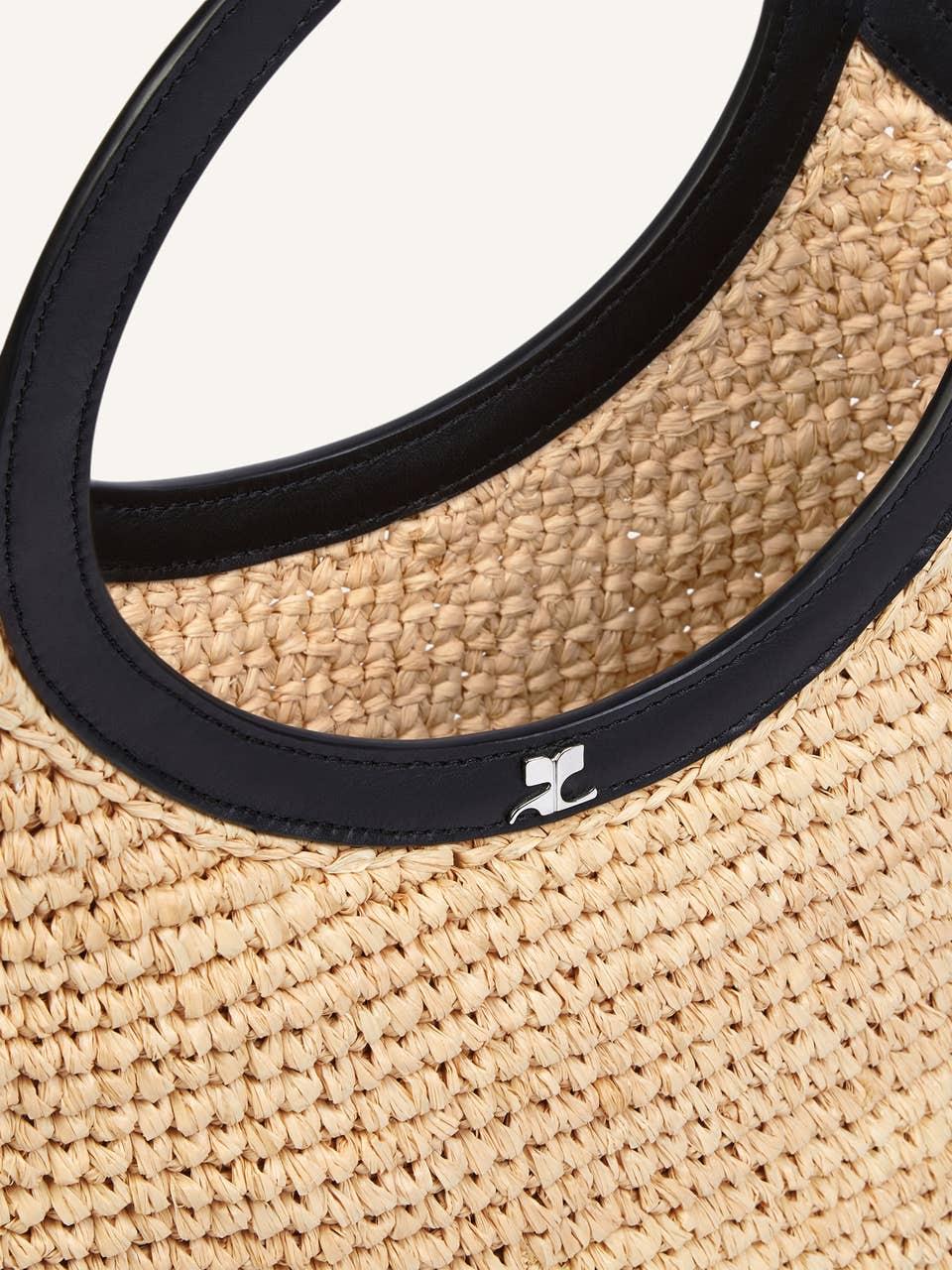 Courrèges MEDIUM HOLY BAG EN RAPHIA
