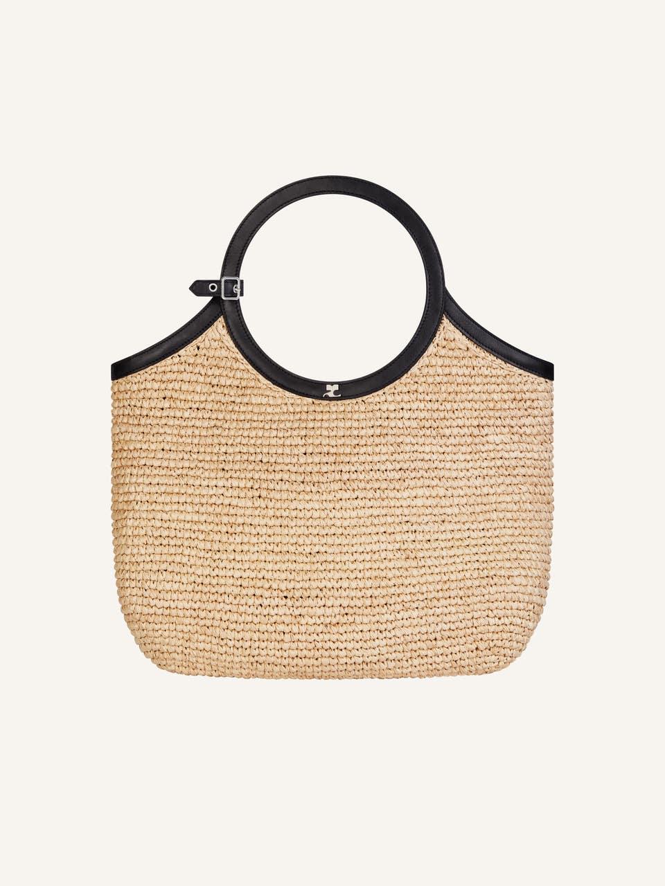 courrèges MEDIUM HOLY BAG EN RAPHIA