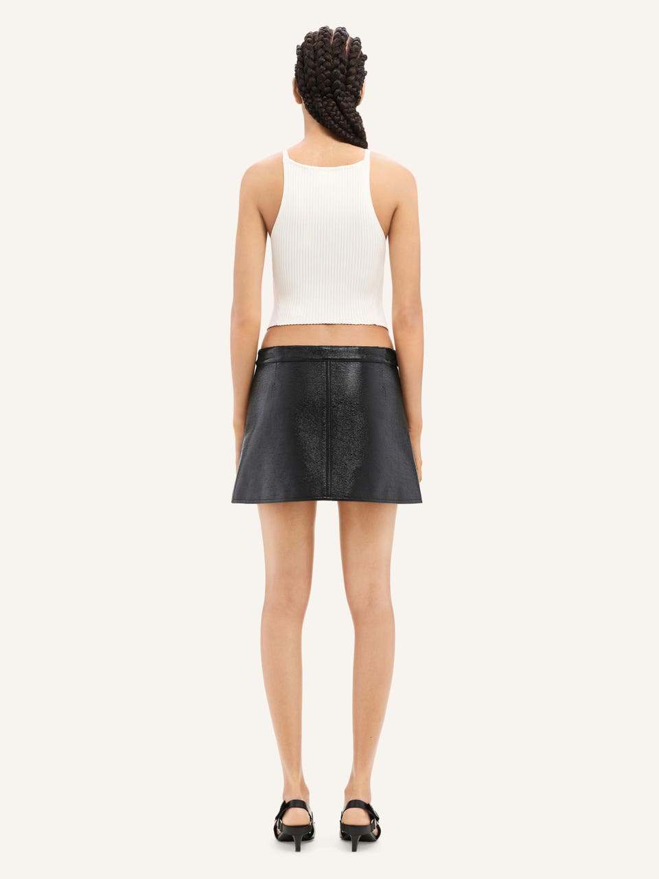Courrèges MINI JUPE 2 POCHES EN VINYLE
