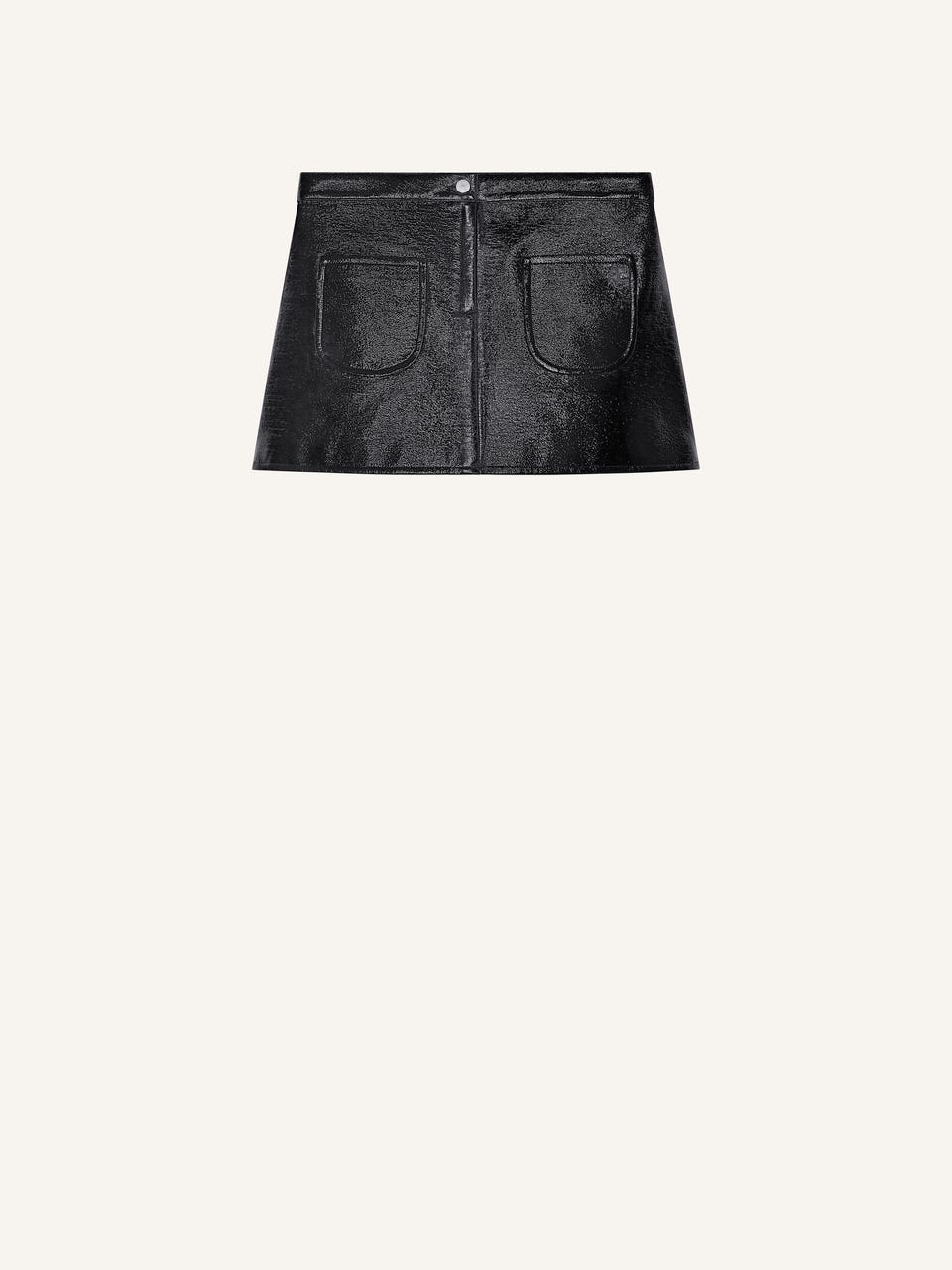 courrèges MINI JUPE 2 POCHES EN VINYLE