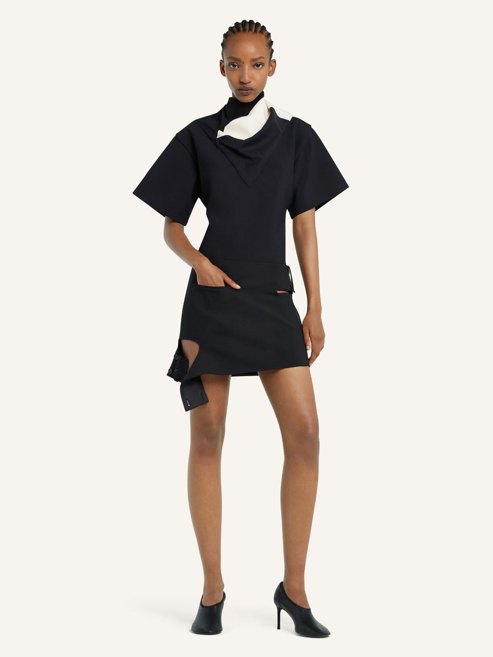 Courrèges MINI JUPE AJOURÉE