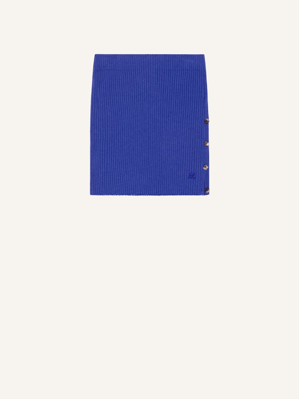 courrèges MINI JUPE BOUTONNÉE EN MAILLE