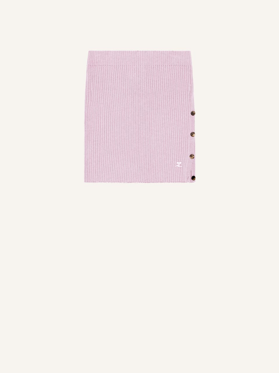 courrèges MINI JUPE BOUTONNÉE EN MAILLE