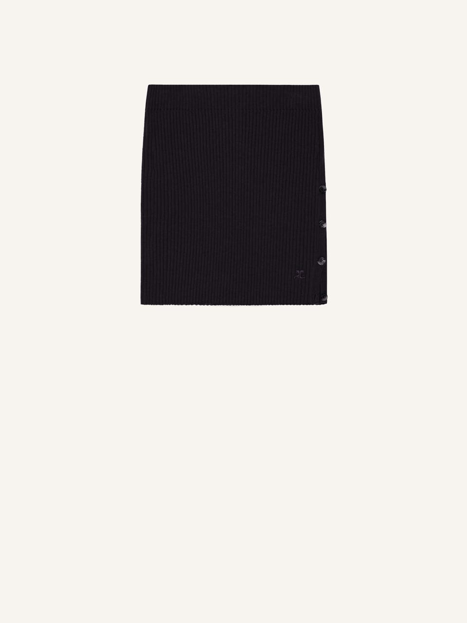 courrèges MINI JUPE BOUTONNÉE EN MAILLE