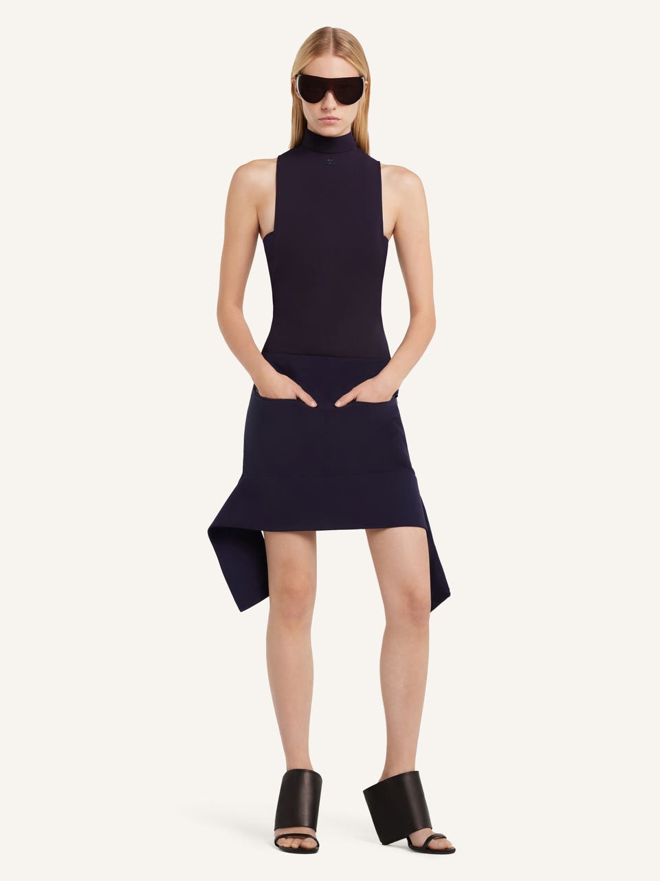 Courrèges MINI JUPE CEINTURE INVERSÉE