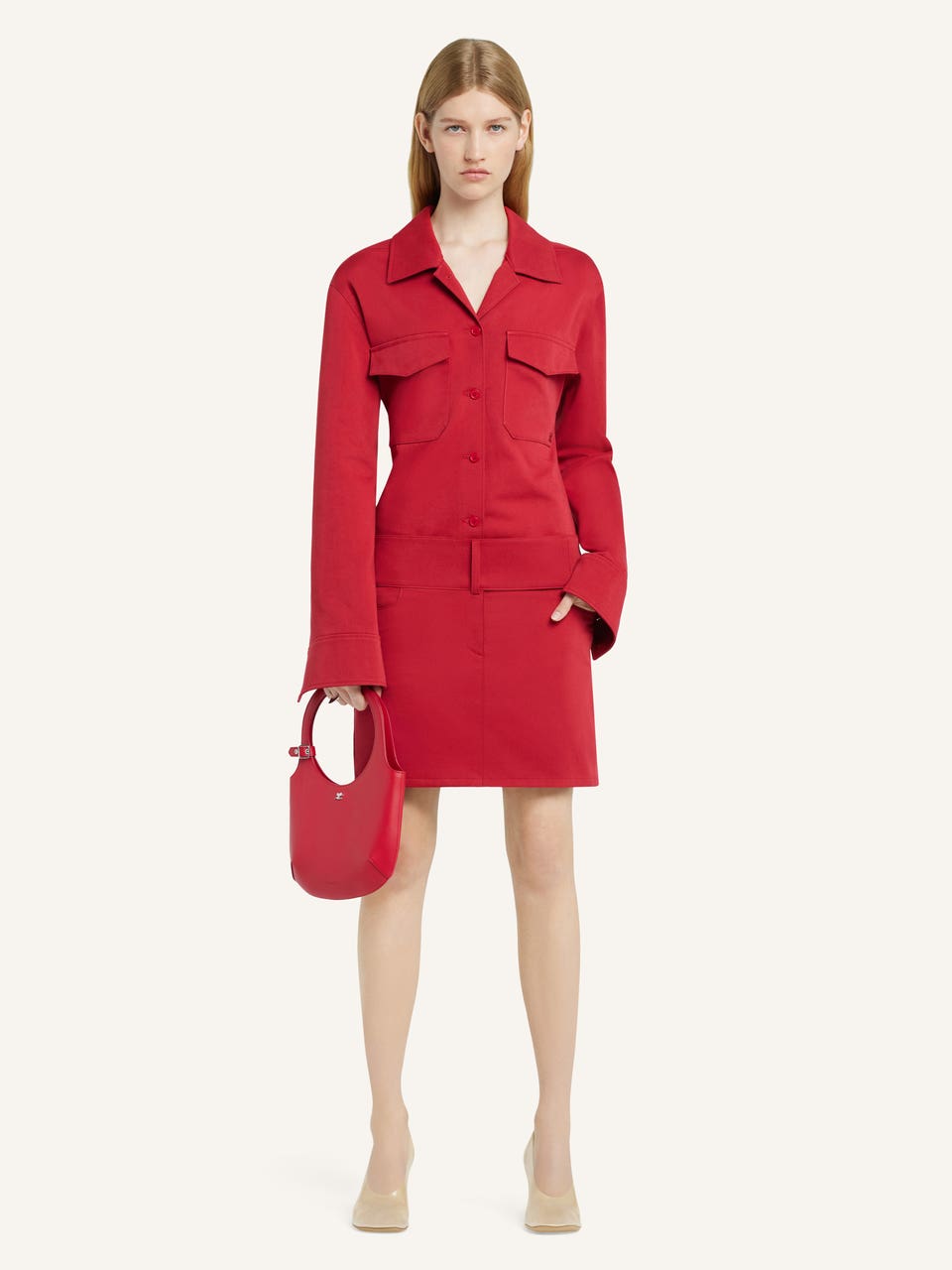 Courrèges MINI JUPE CEINTURÉE