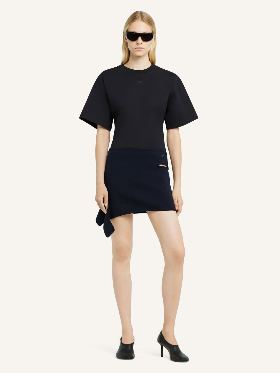 Courrèges MINI JUPE LOOP EN MAILLE