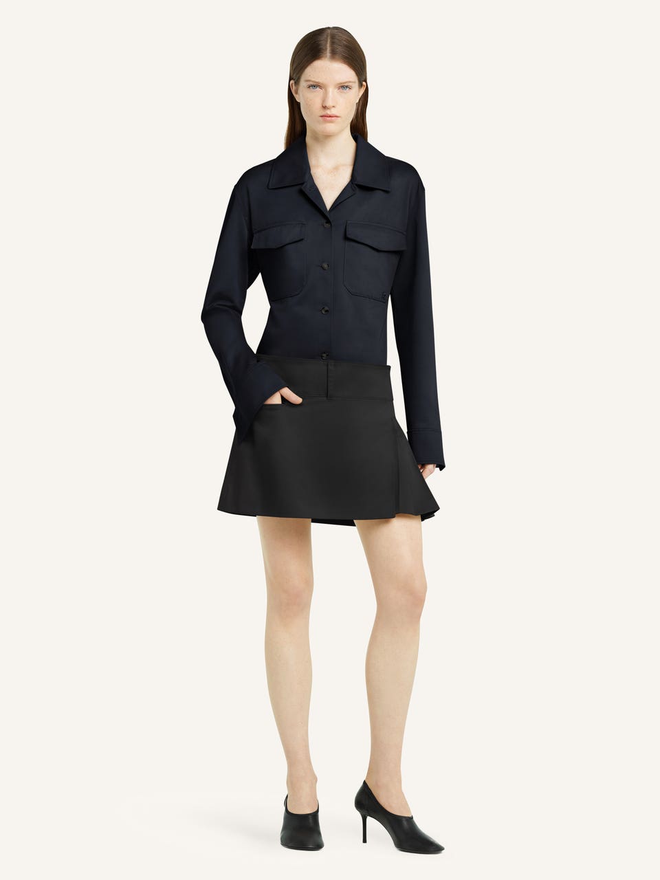 Courrèges MINI JUPE PLISSÉE CEINTURÉE