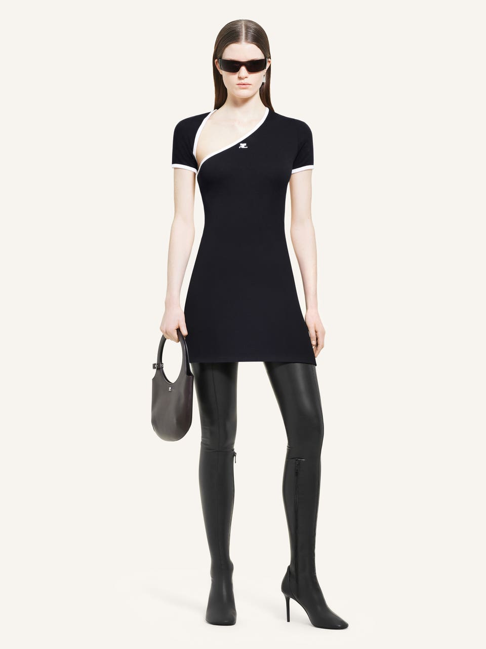 Courrèges MINI ROBE CONTRASTE SLASH