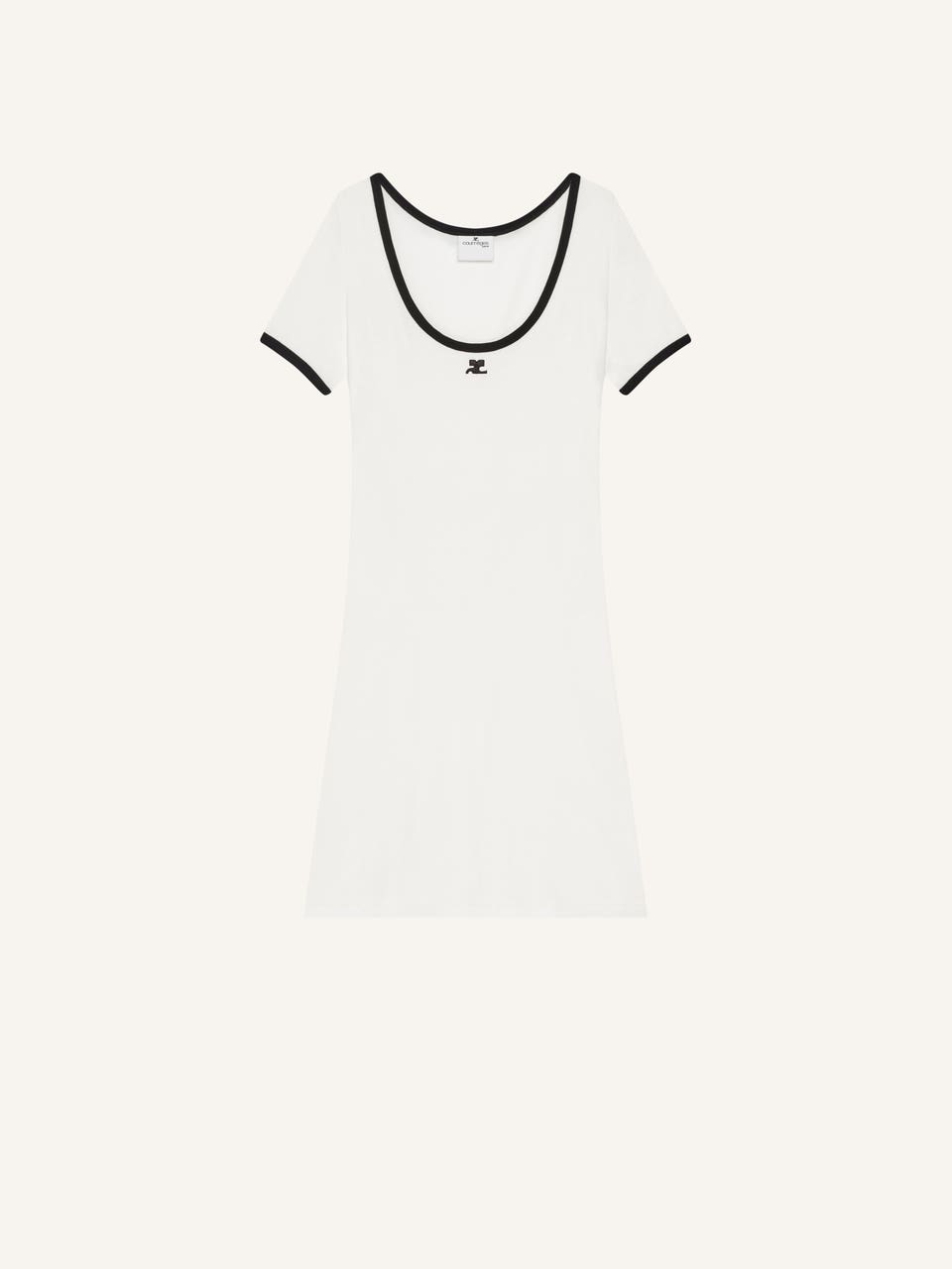 courrèges MINI ROBE HOLISTIQUE CONTRASTE