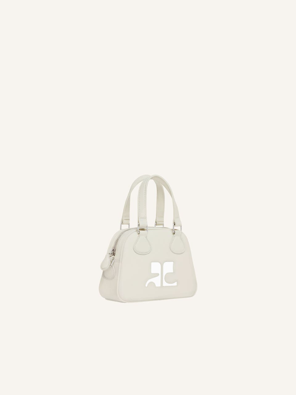 Courrèges MINI SAC BOWLING EN CUIR LISSE