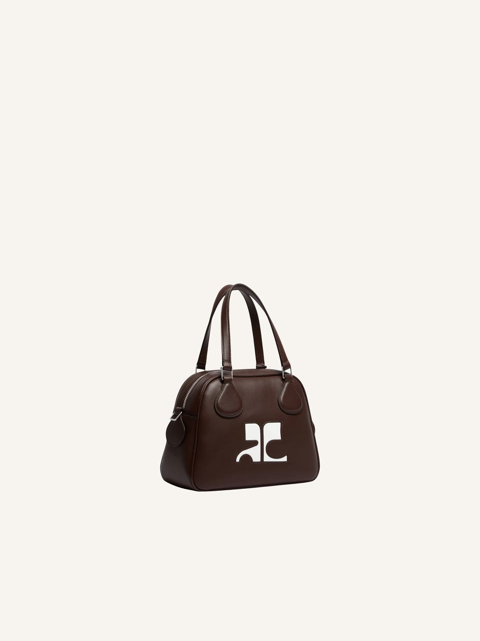 Courrèges MINI SAC BOWLING EN CUIR LISSE