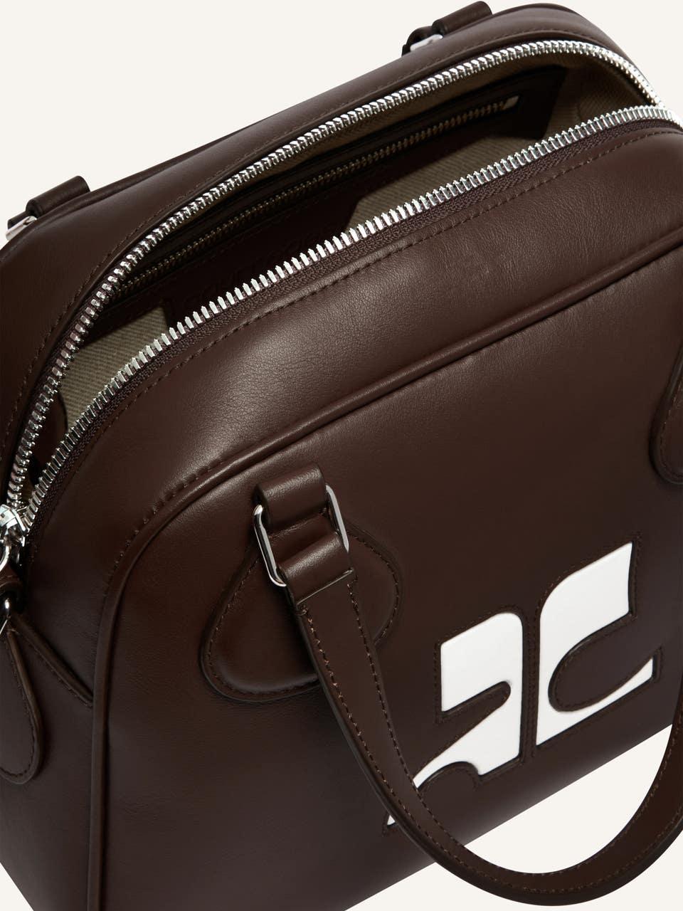 Courrèges MINI SAC BOWLING EN CUIR LISSE