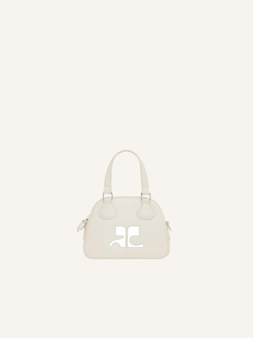 courrèges MINI SAC BOWLING EN CUIR LISSE