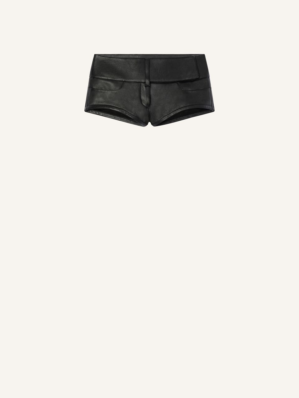 courrèges MINI SHORT CEINTURÉ EN CUIR