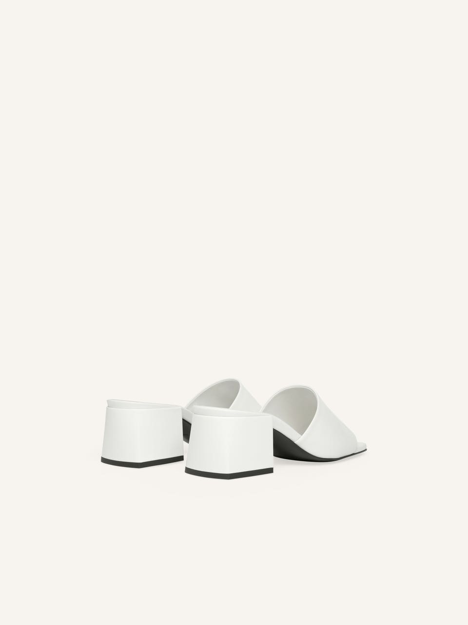 Courrèges MULES À TALON SHADOW EN CUIR