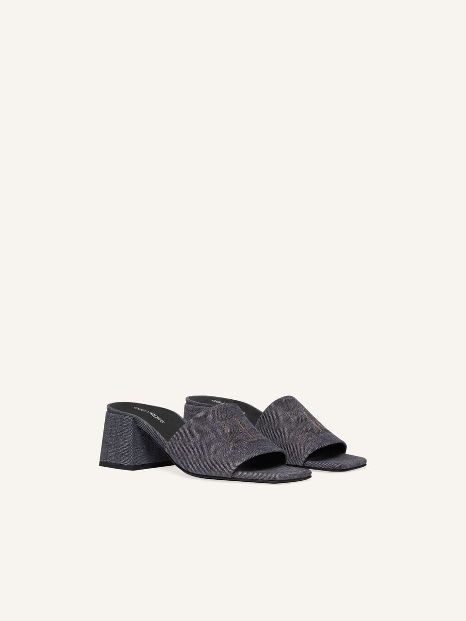 Courrèges MULES À TALON SHADOW EN DENIM