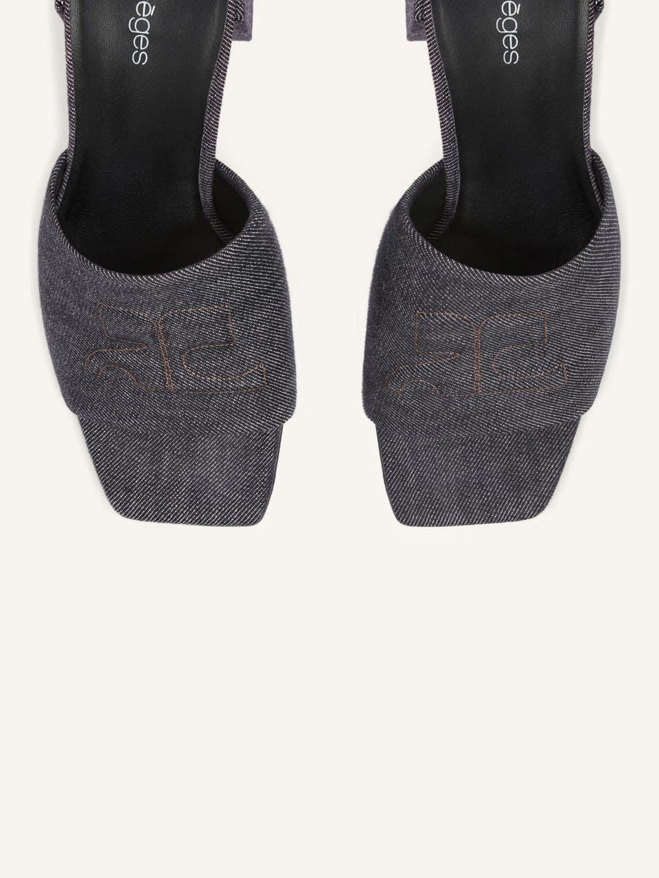 Courrèges MULES À TALON SHADOW EN DENIM
