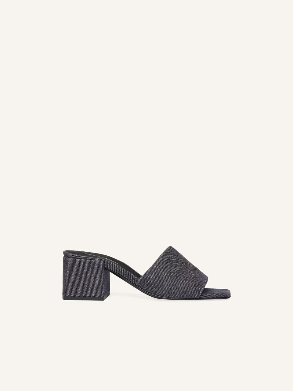 courrèges MULES À TALON SHADOW EN DENIM