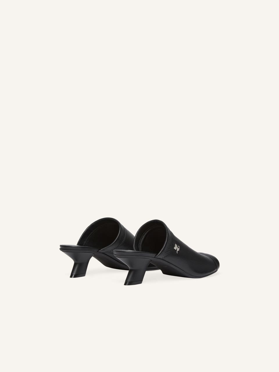 Courrèges MULES WET À TALON EN CUIR STRETCH