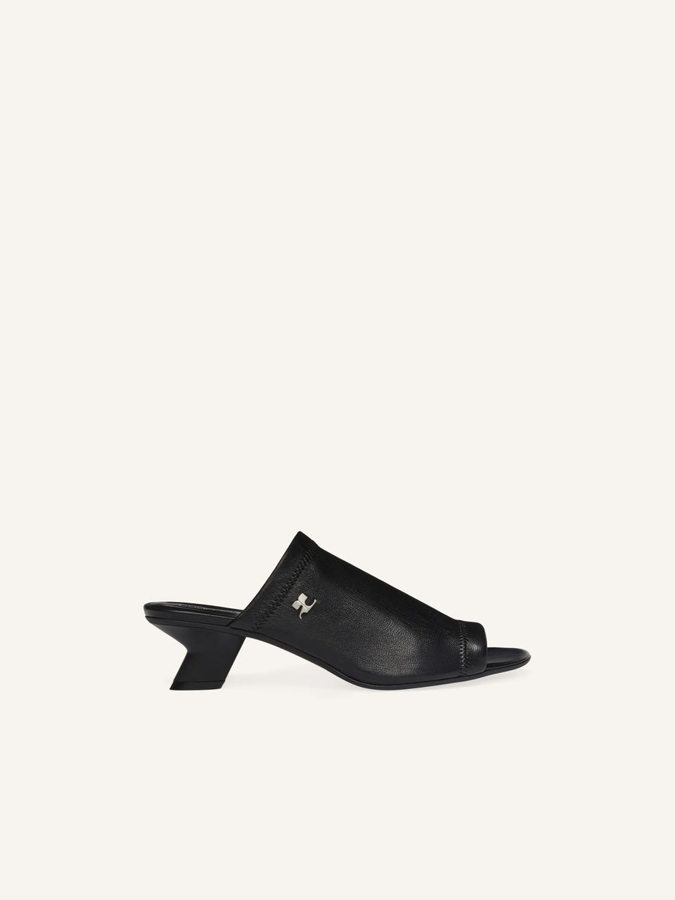 courrèges MULES WET À TALON EN CUIR STRETCH