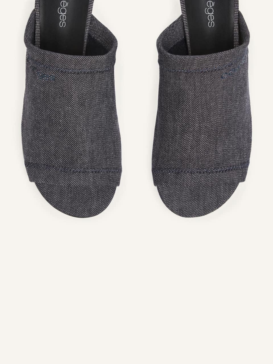 Courrèges MULES WET À TALON EN DENIM