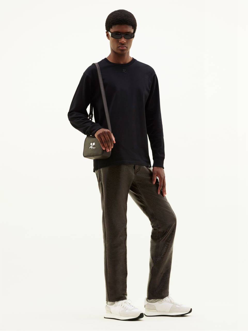 Courrèges PANTALON 5 POCHES EN VINYLE