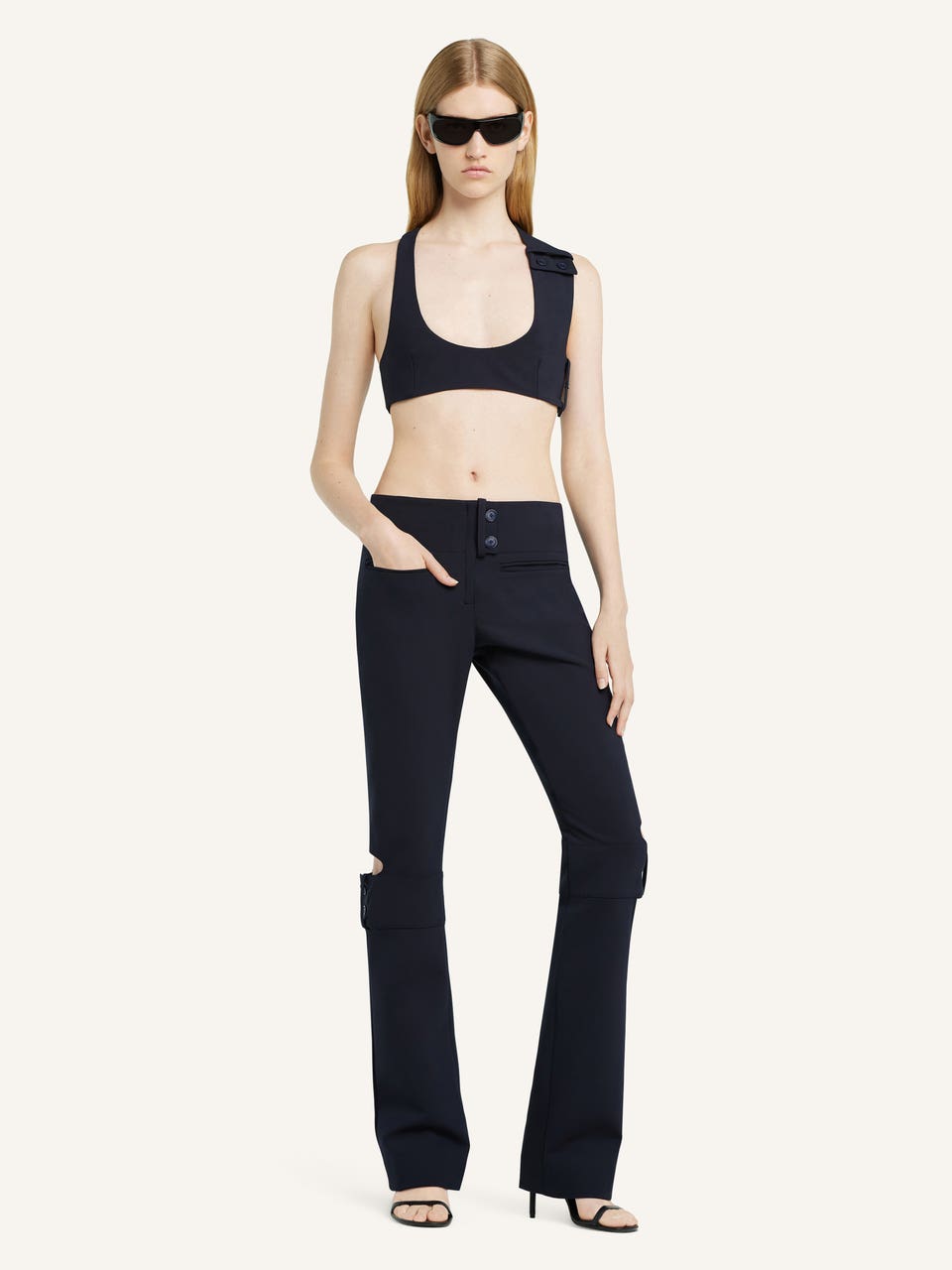 Courrèges PANTALON À BOUCLES