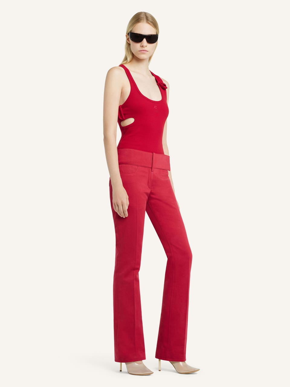 Courrèges PANTALON BOOTCUT CEINTURÉ