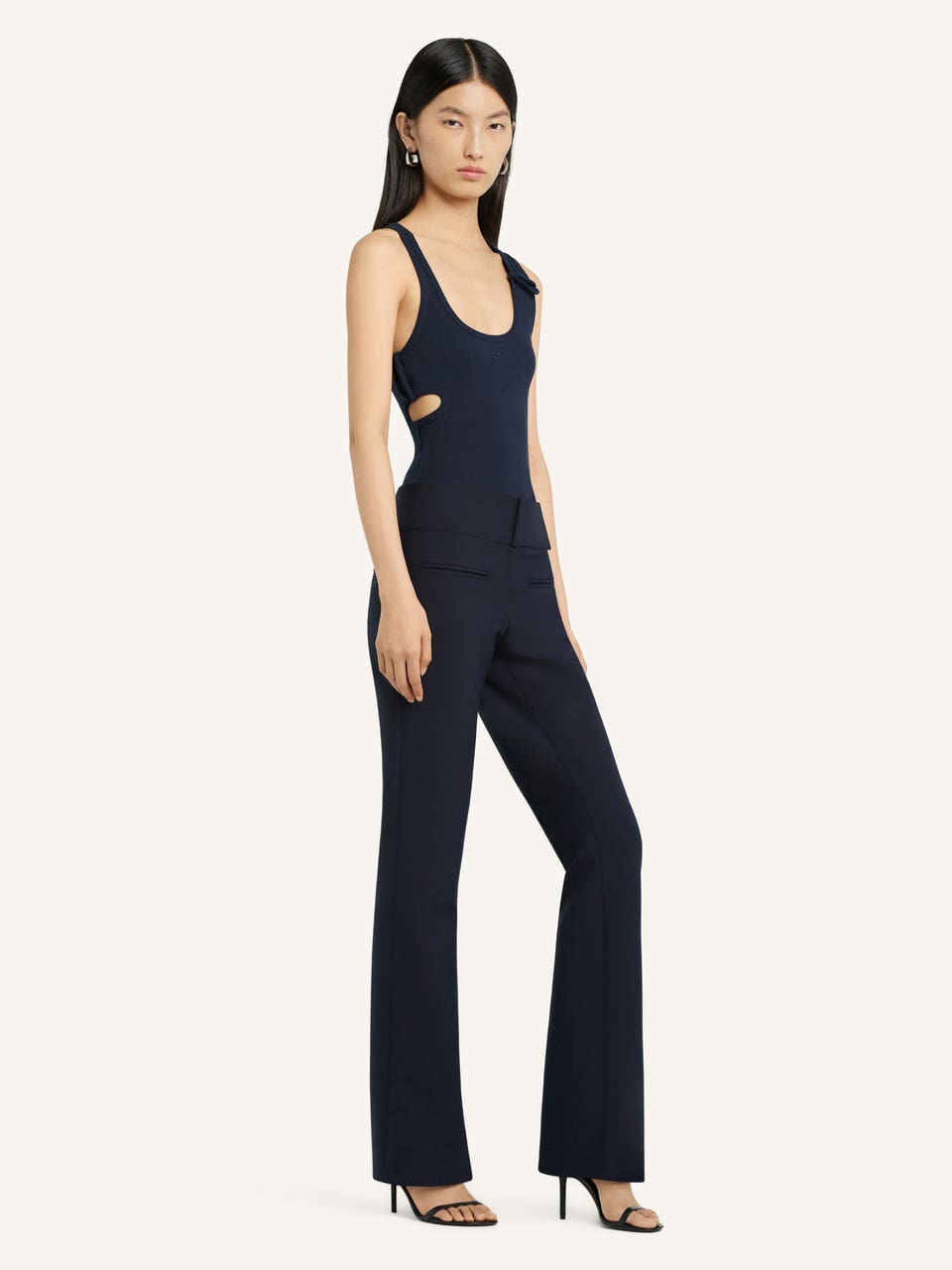 Courrèges PANTALON BOOTCUT CEINTURÉ