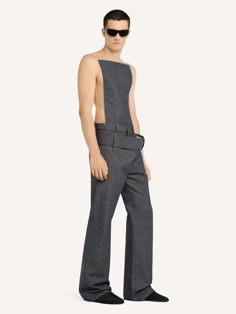 Courrèges PANTALON CEINTURÉ BAGGY EN DENIM
