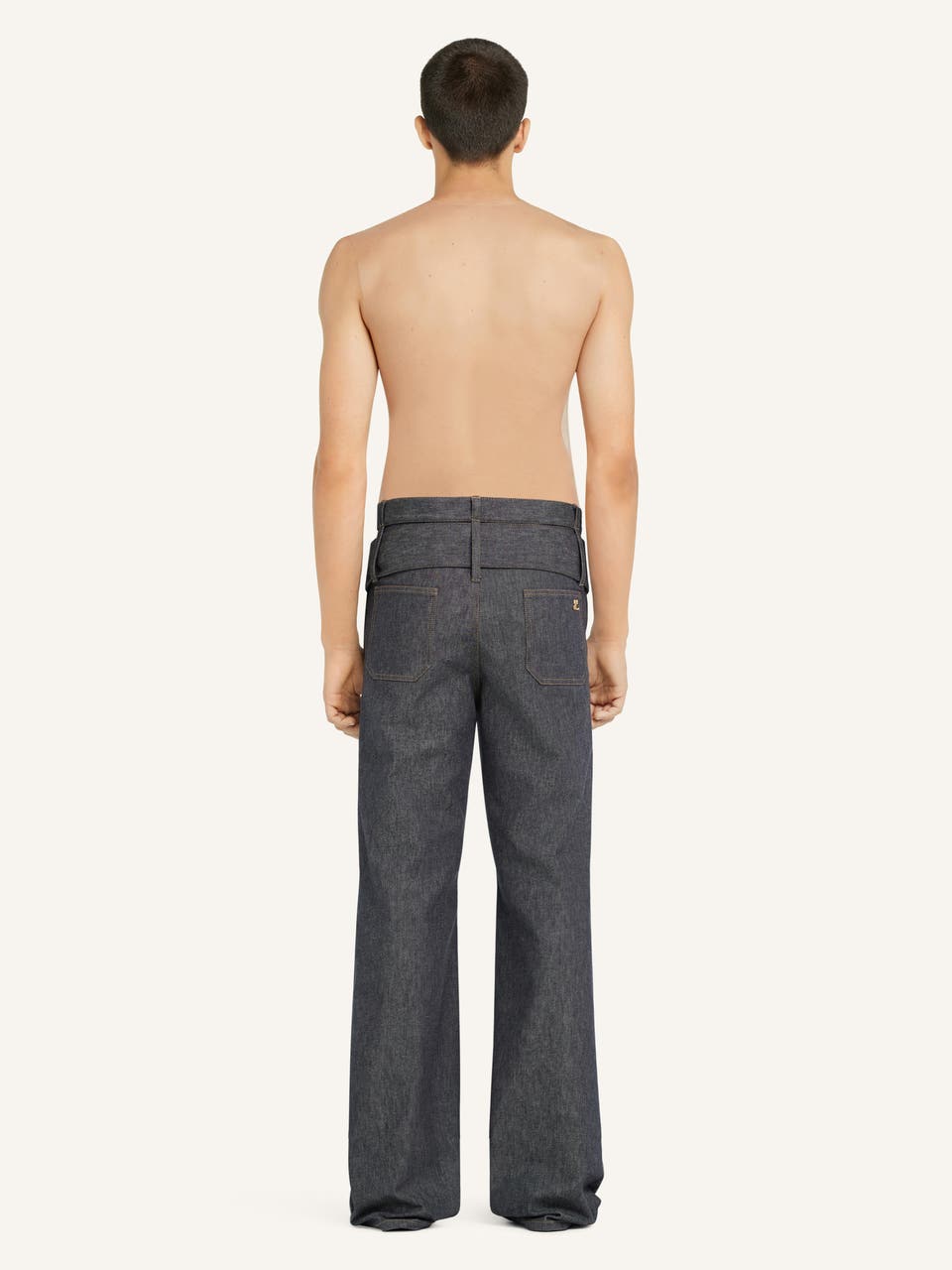 Courrèges PANTALON CEINTURÉ BAGGY EN DENIM