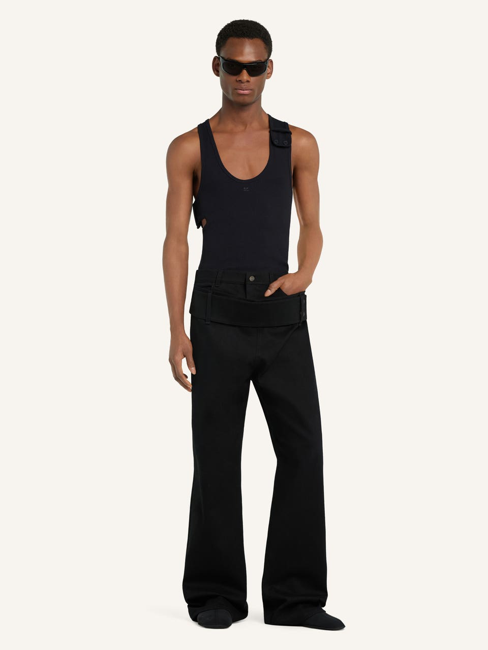 Courrèges PANTALON CEINTURÉ EN DENIM