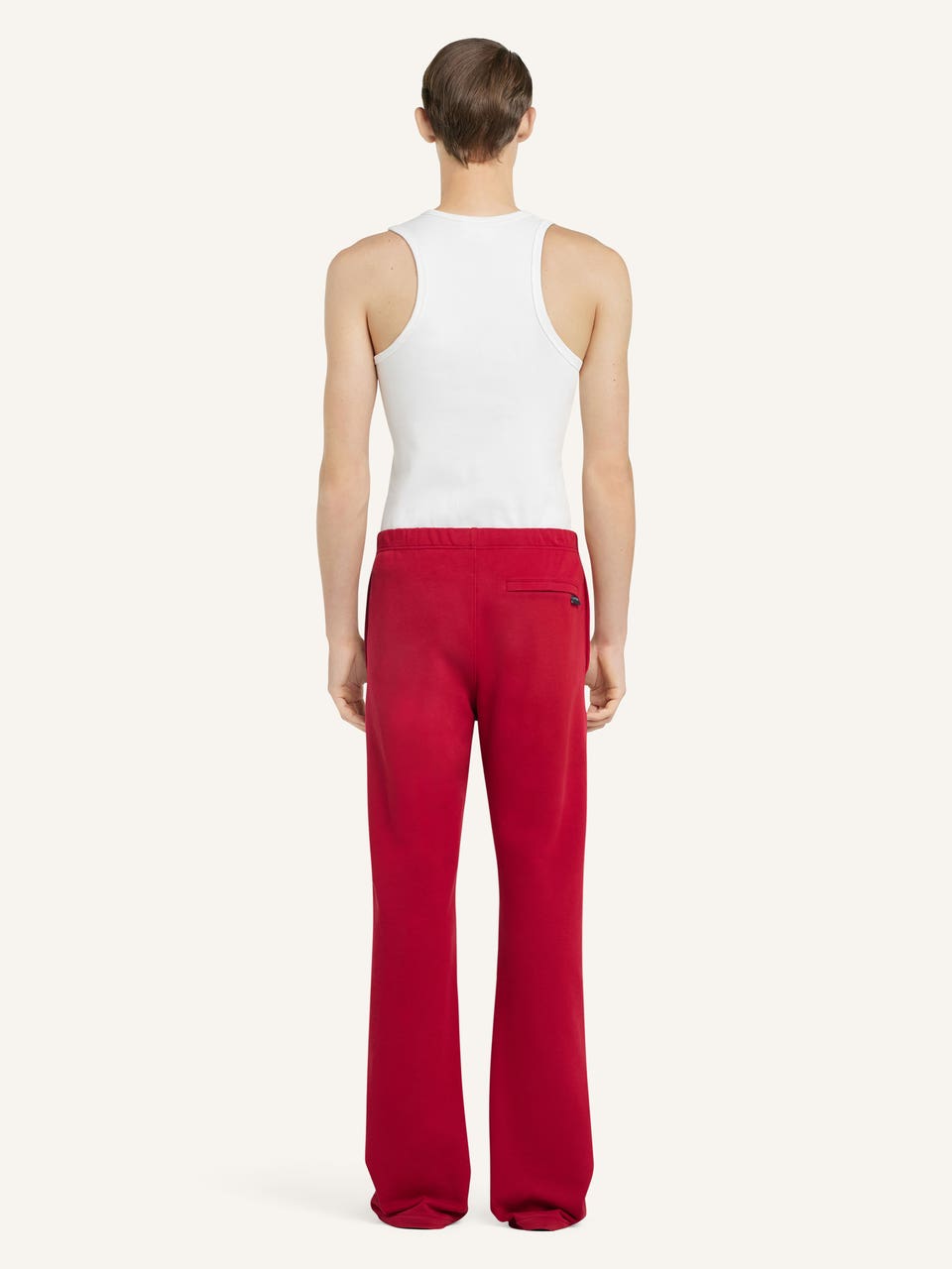 Courrèges PANTALON EN MOLLETON BRODÉ