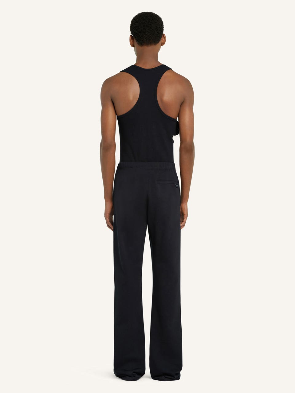 Courrèges PANTALON EN MOLLETON BRODÉ