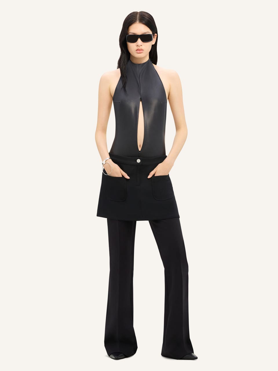 Courrèges PANTALON HÉRITAGE EN LAINE STRETCH