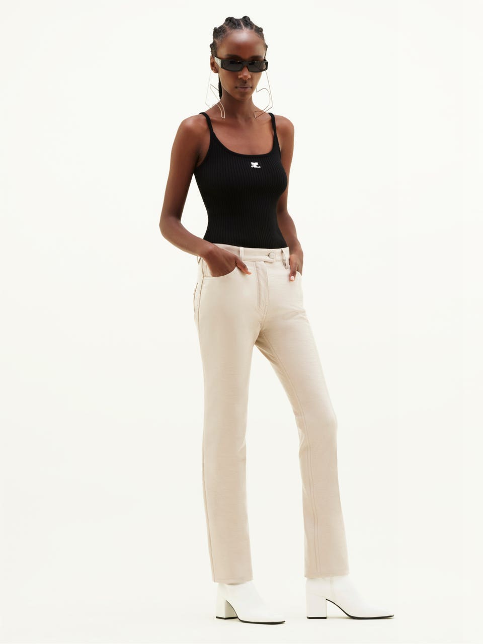 Courrèges PANTALON RÉÉDITION 5 POCHES EN VINYLE