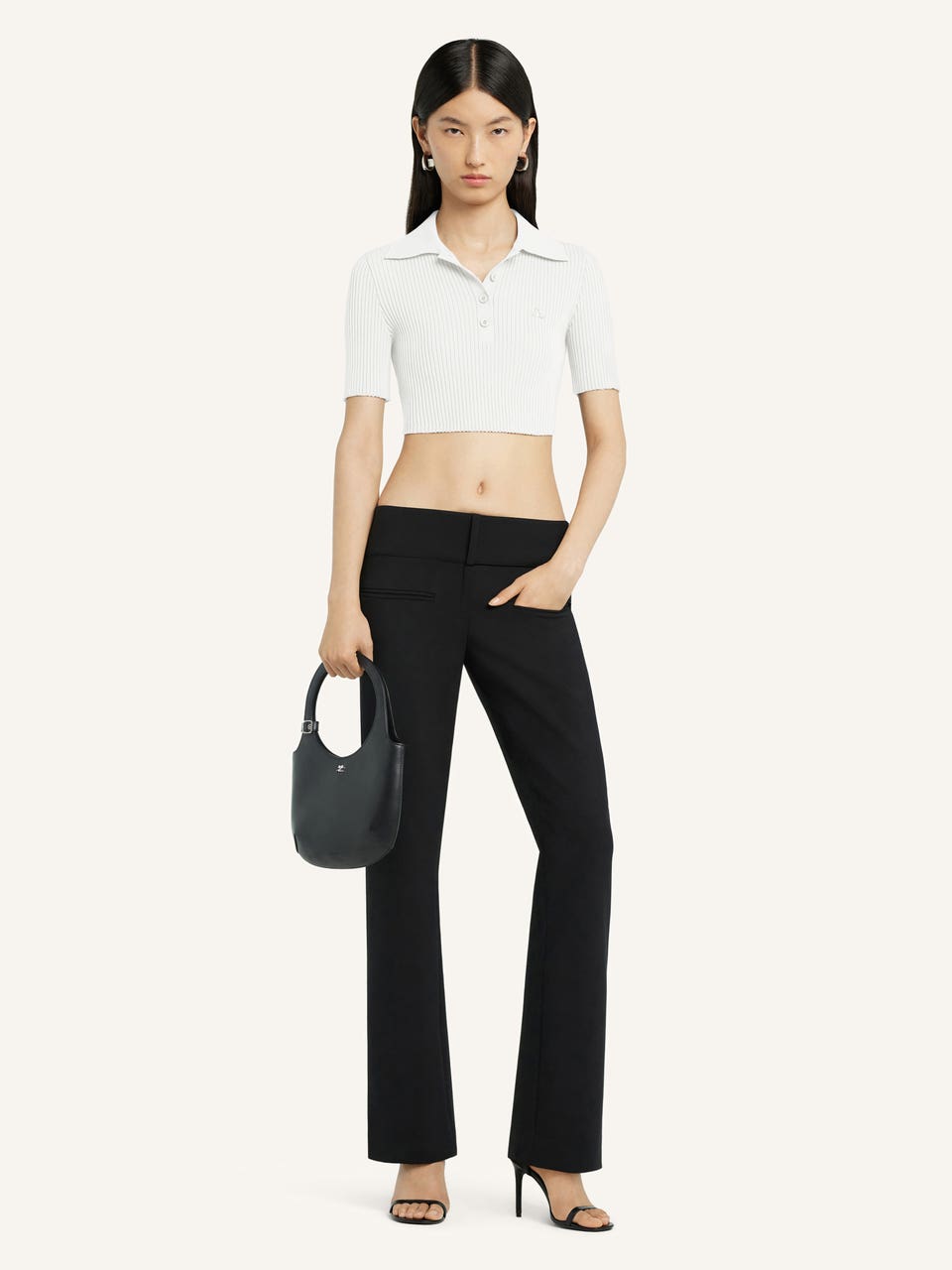 Courrèges POLO COURT EN MAILLE