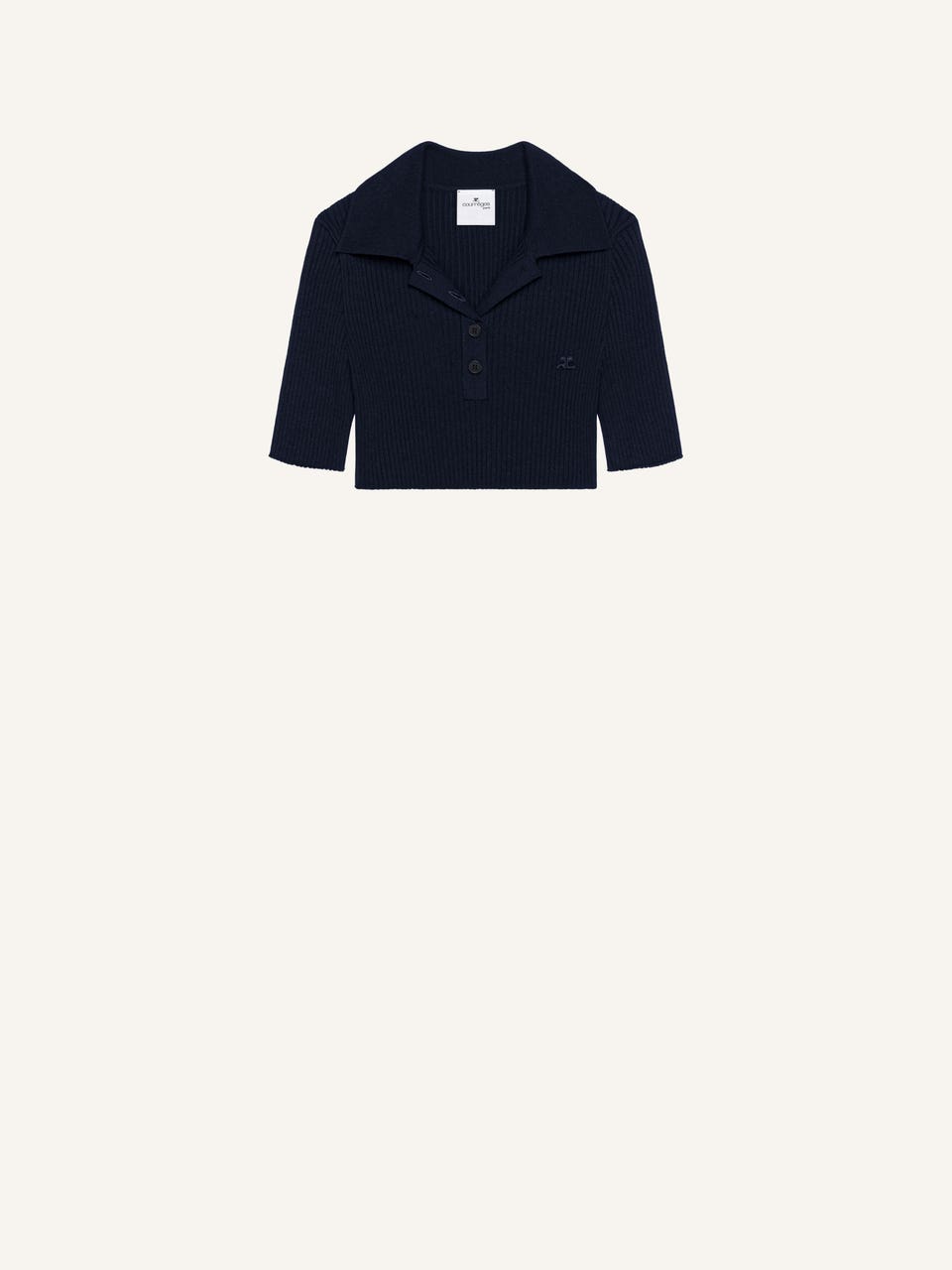 courrèges POLO COURT EN MAILLE