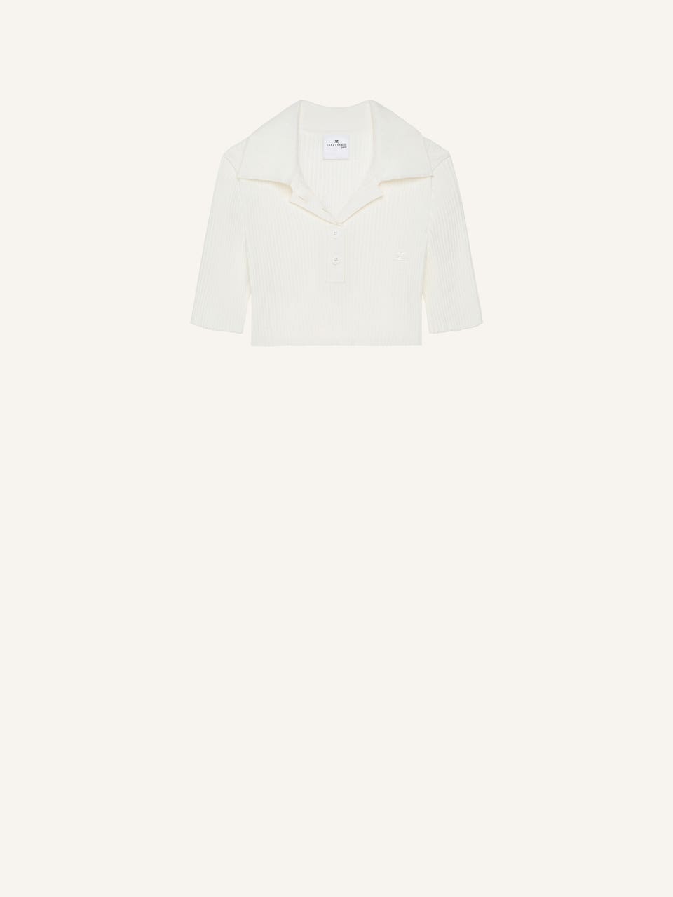 courrèges POLO COURT EN MAILLE