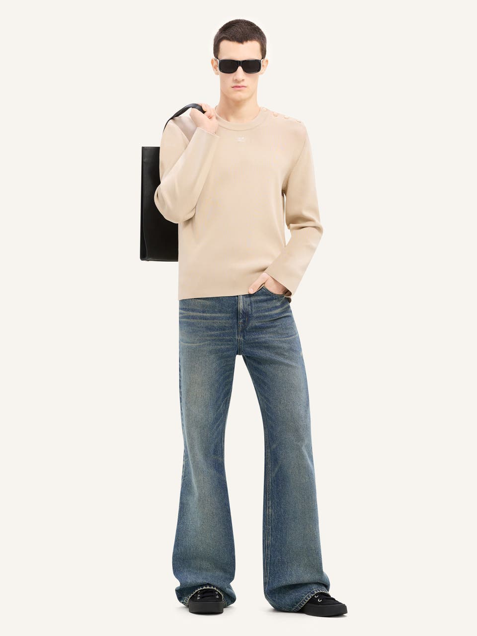 Courrèges PULL À BOUTONS-PRESSION